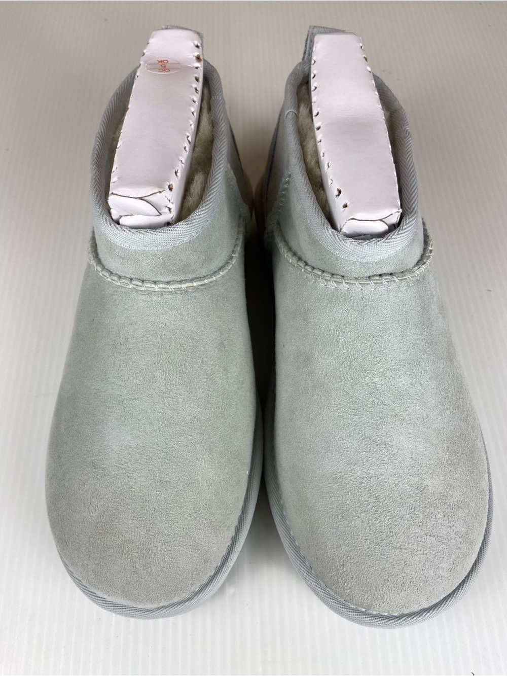 UGG Classic Ultra Mini Goose Light Grey Blue Boots Women’s 6 NIB - Picture 4 of 13